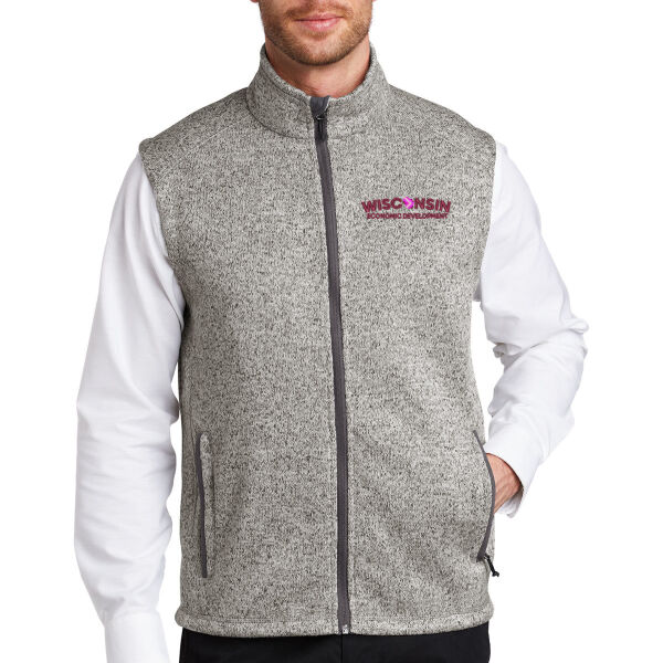 Port Authority ® Sweater Fleece Vest - Embroidered Logo Thumbnail