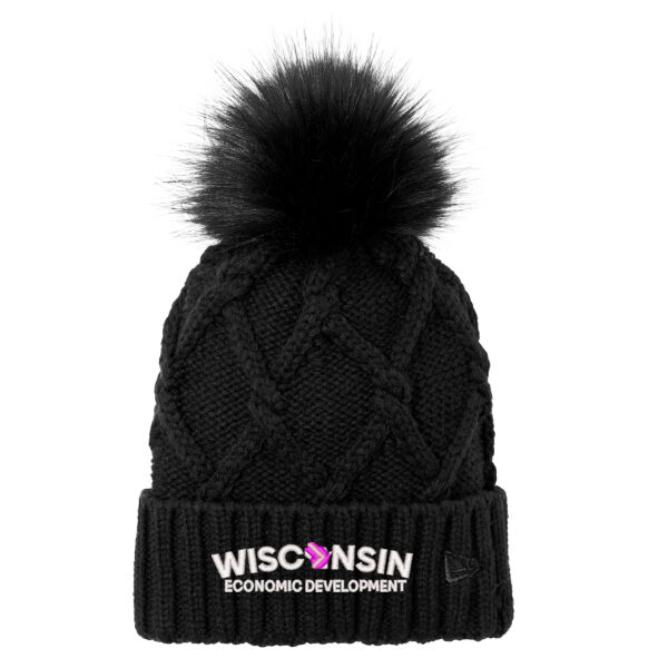 New Era ® Faux Fur Pom Beanie - Embroidered Logo Thumbnail