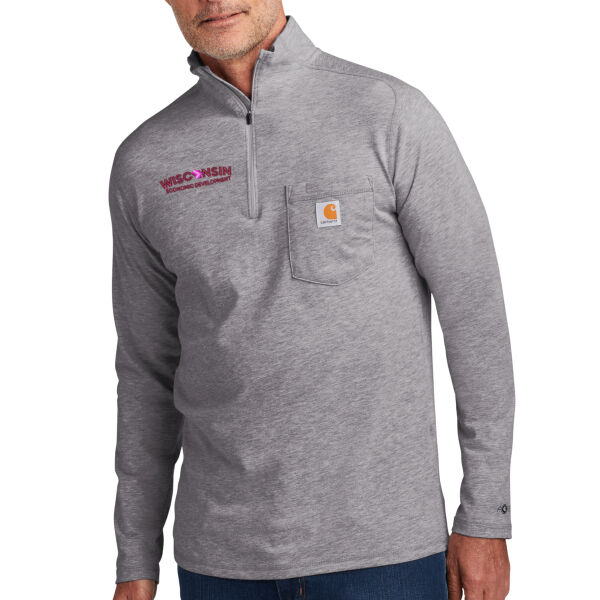 Carhartt Force® 1/4-Zip Long Sleeve T-Shirt - Embroidered Logo Thumbnail