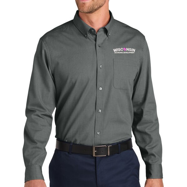 Port Authority Long Sleeve Nailhead Easy Care Shirt - Embroidered Logo Thumbnail