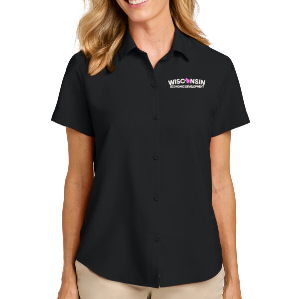 Port Authority Women's Short Sleeve UV Dockside Shirt - Embroidered Logo Thumbnail