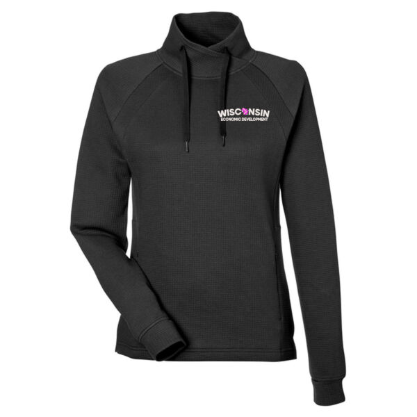 North End Women's Rhythm Waffle Pullover - Embroidered Logo Thumbnail