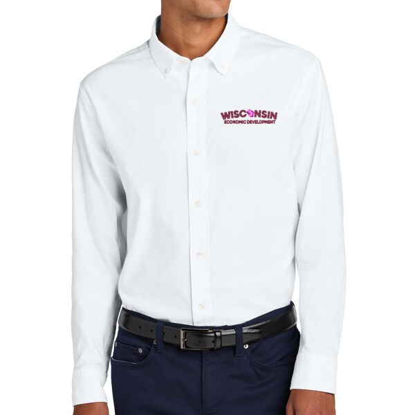 Mercer+Mettle Long Sleeve Modern Oxford Shirt - Embroidered Logo Thumbnail