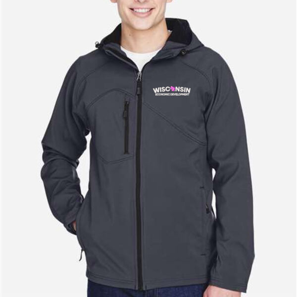 Men's Prospect Two-Layer Fleece Bonded Soft Shell Hooded Jacket - Embroidered Logo Thumbnail