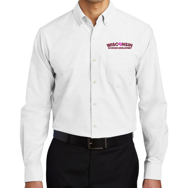 Port Authority® SuperPro™ Oxford Shirt - Embroidered Logo Thumbnail