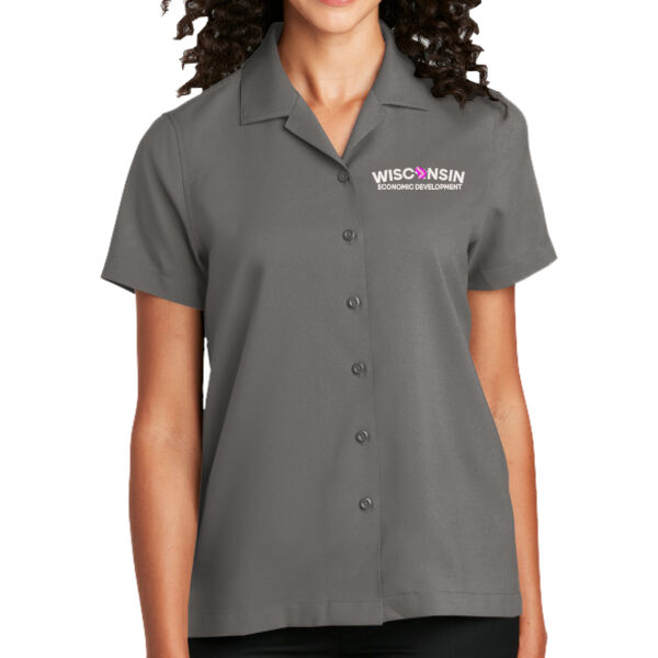 Port Authority® Women's Short Sleeve Performance Staff Shirt - Embroidered Logo Thumbnail
