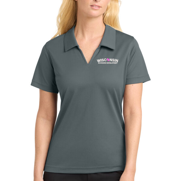 Sport-Tek® Women's Dri-Mesh® V-Neck Polo - Embroidered Logo Thumbnail