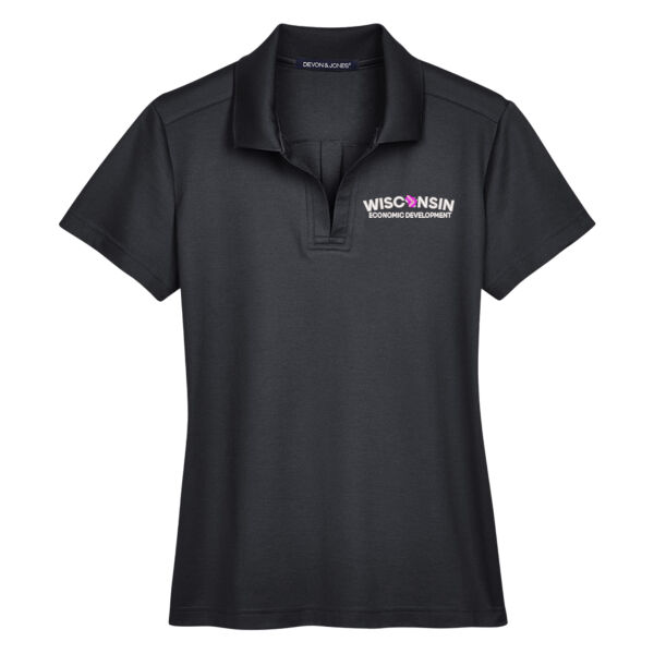 Women's CrownLux Performance® Plaited Polo - Embroidered Logo Thumbnail