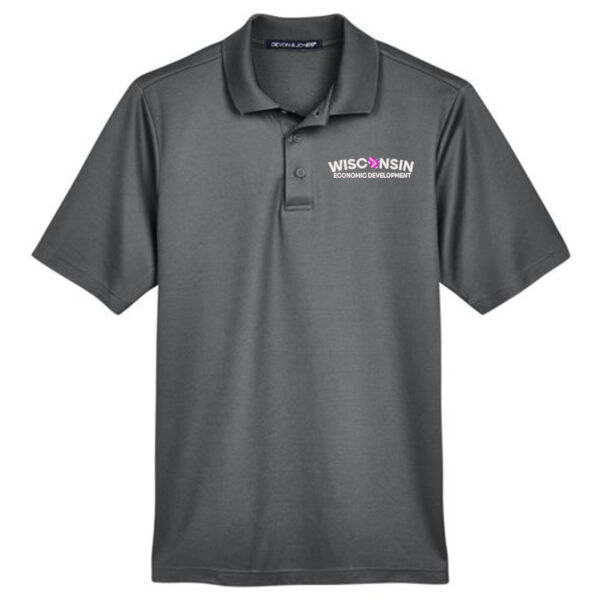 Men's CrownLux Performance® Plaited Polo - Embroidered Logo Thumbnail