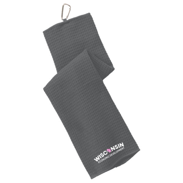 Waffle Microfiber Golf Towel - Embroidered Logo Thumbnail
