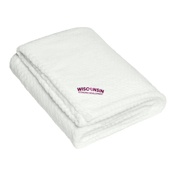 Port Authority Plush Texture Blanket - Embroidered Logo Thumbnail